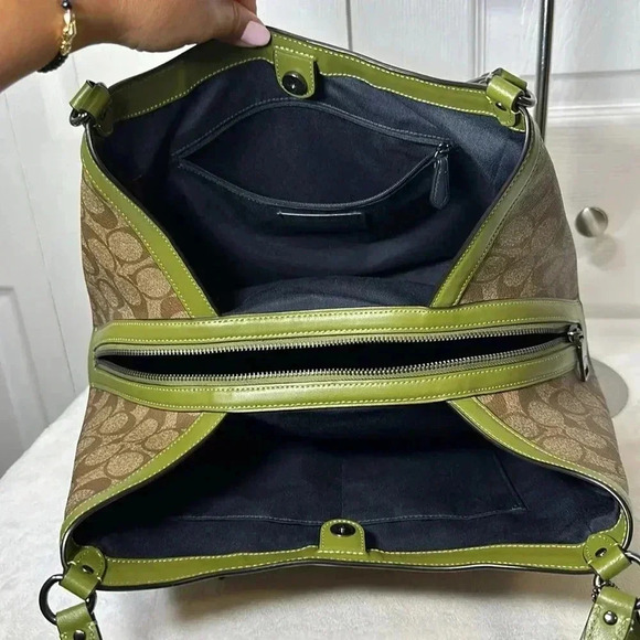 Coach Green Kristy Canvas Bag & wallet - Picture 11 of 12